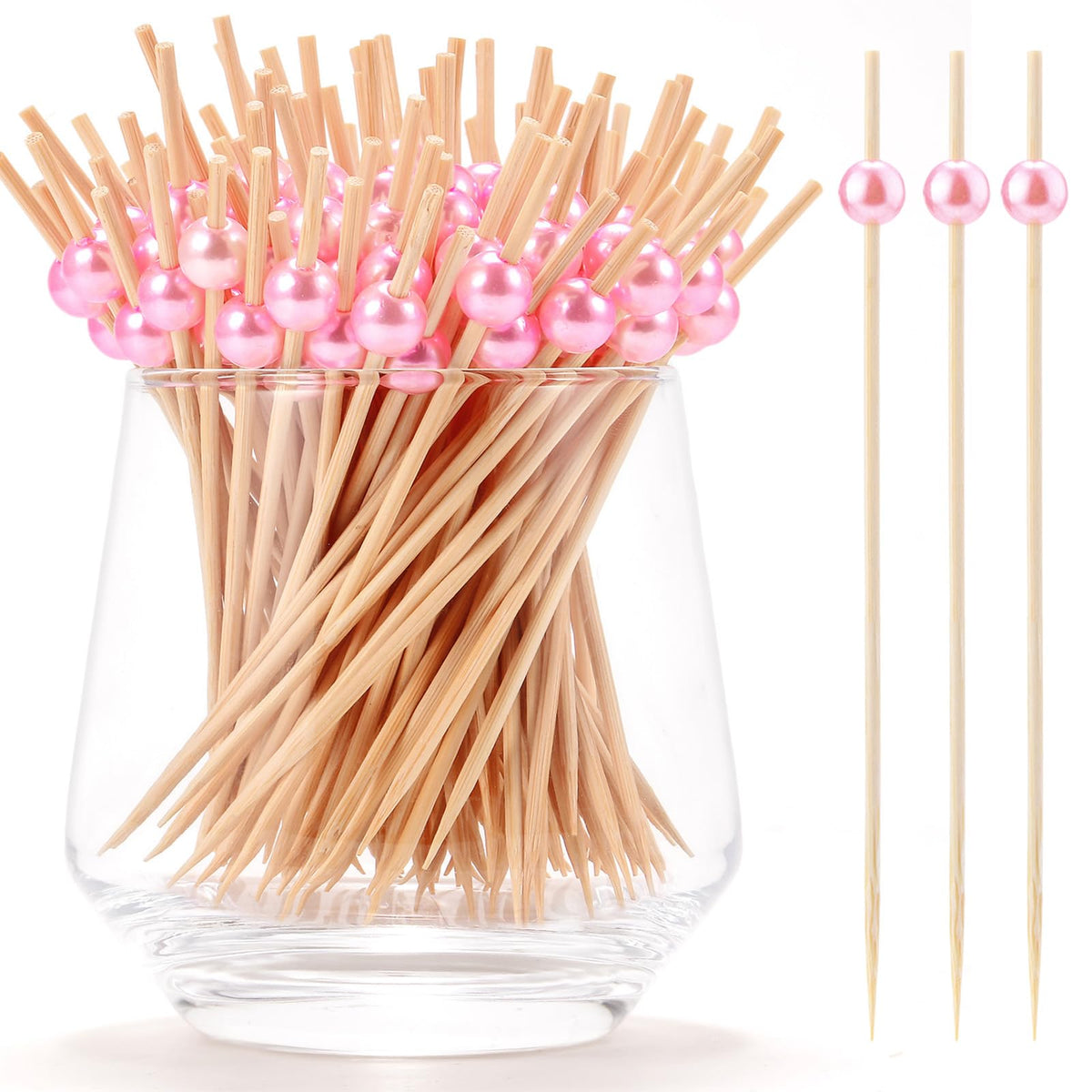 1000Pcs Cocktail Picks, Fancy Toothpicks for Appetizers Bamboo Tooth Picks
