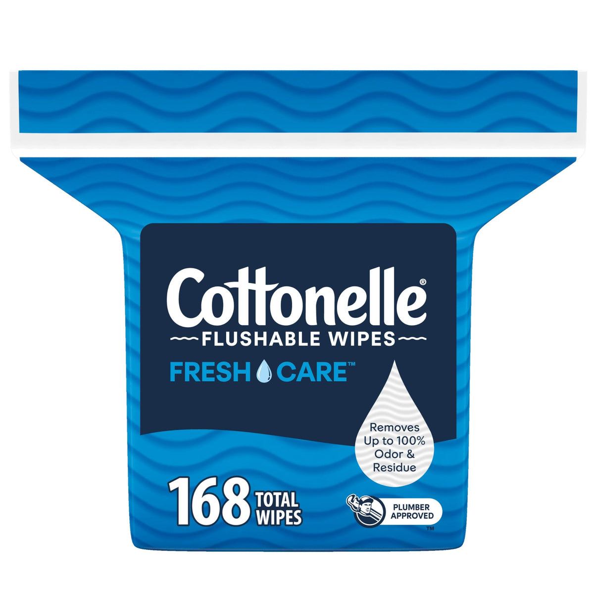 Cottonelle Fresh Care Flushable Wipes, 2 Packs, 168 Wipes per Pack