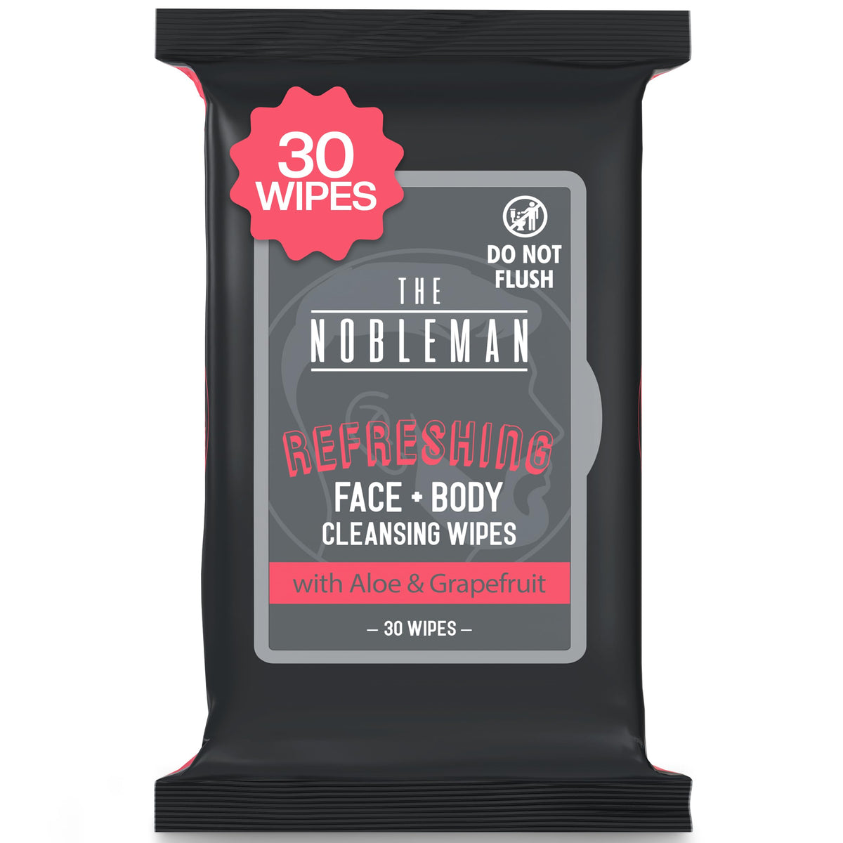 Men's Charcoal Face + Body Cleansing Wipes - 4 Pack (120ct)