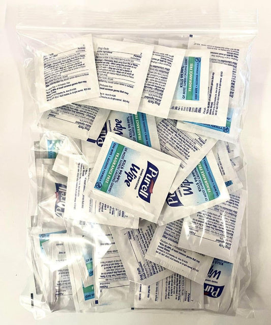 GOJO : PURELL Premoistened Sanitizing Hand Wipes, 5 x 7, 100/Box -:- Sold as 2 Packs of - 100 - / - Total of 200 Each