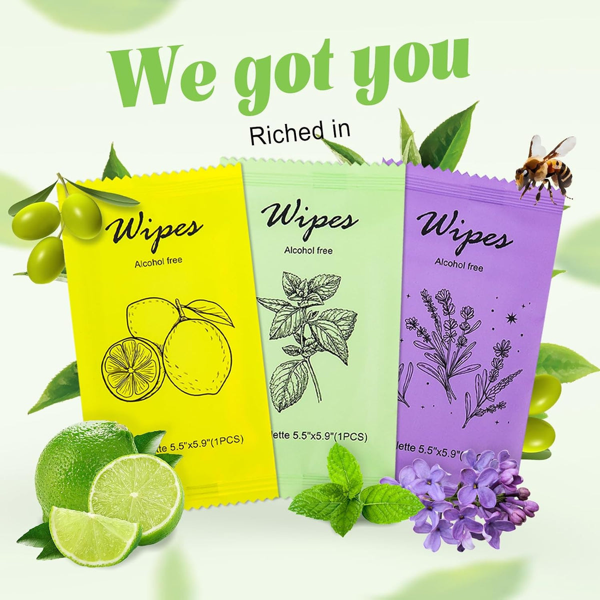 Individual Hand Wipes Wet Wipes Travel Size,Wet Wipes Individually Wrapped