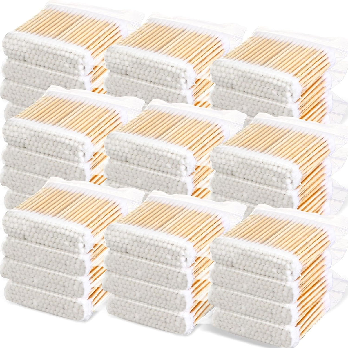 5000 Count Bamboo Cotton Swabs Double Round Buds for Makeup