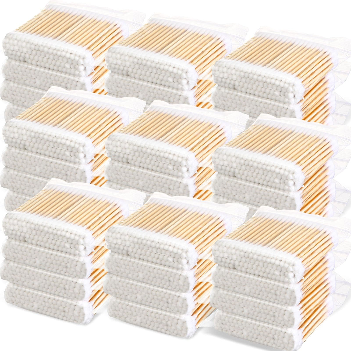 5000 Count Bamboo Cotton Swabs Double Round Buds for Makeup