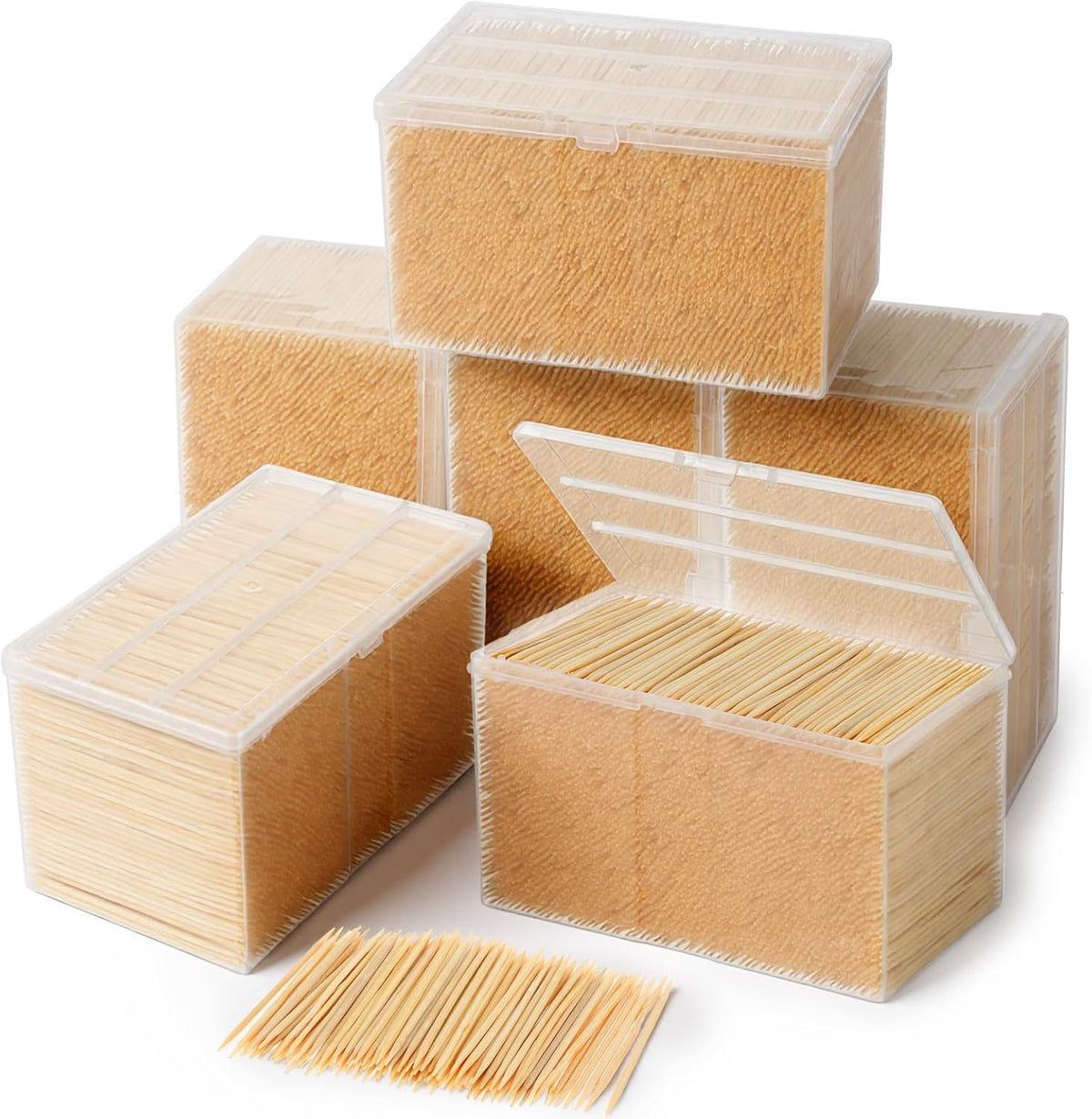 21000 Pieces Bamboo Wooden toothpicks 2.56 Inch Round Double Sided