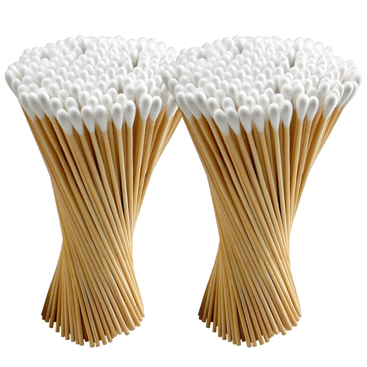 1000PCS 6 Inch Cotton Swabs, Long Cotton Swab with Bamboo Sticks
