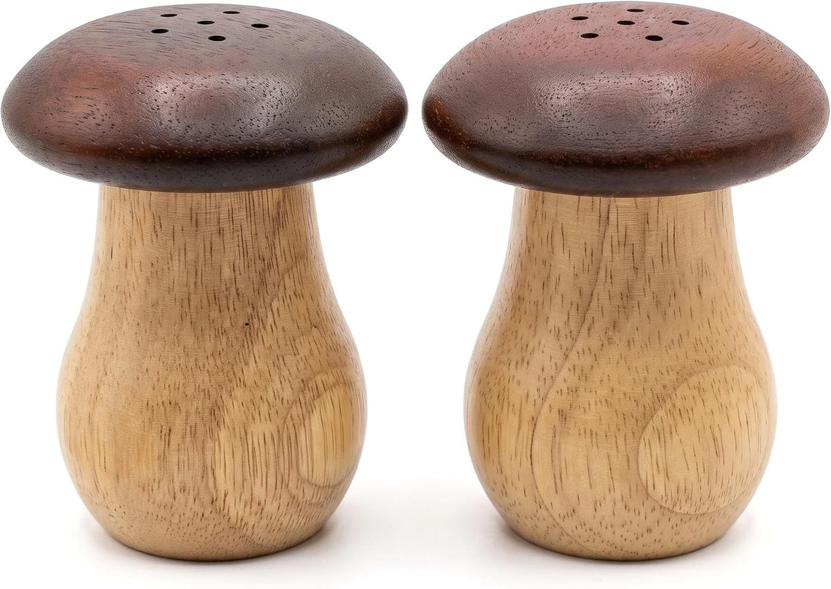 Wooden Toothpick Holder Dispenser Walnut Wood Mushroom Toothpick Box