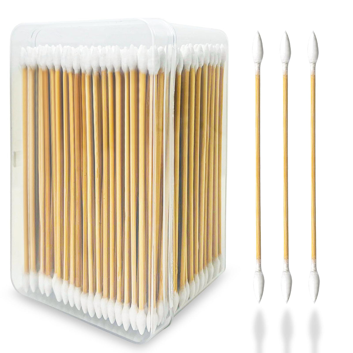 Gun Cleaning Swabs, FSC Bamboo Handle, 6-Inch Double-Ended