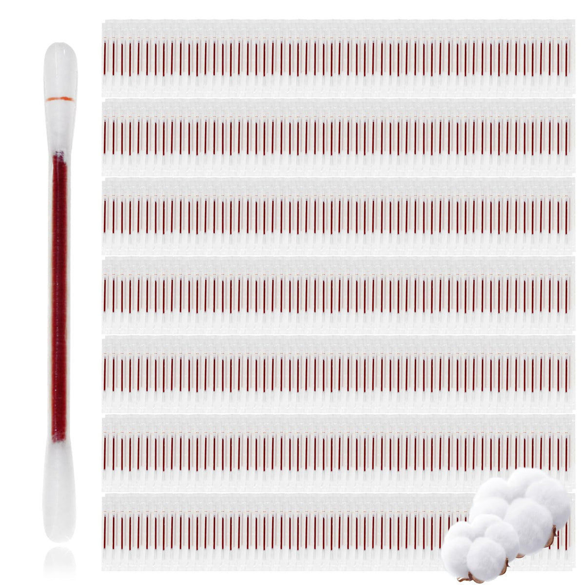 Disposable Iodine Cotton Swabs, Individually Wrapped Bulk (White 400)