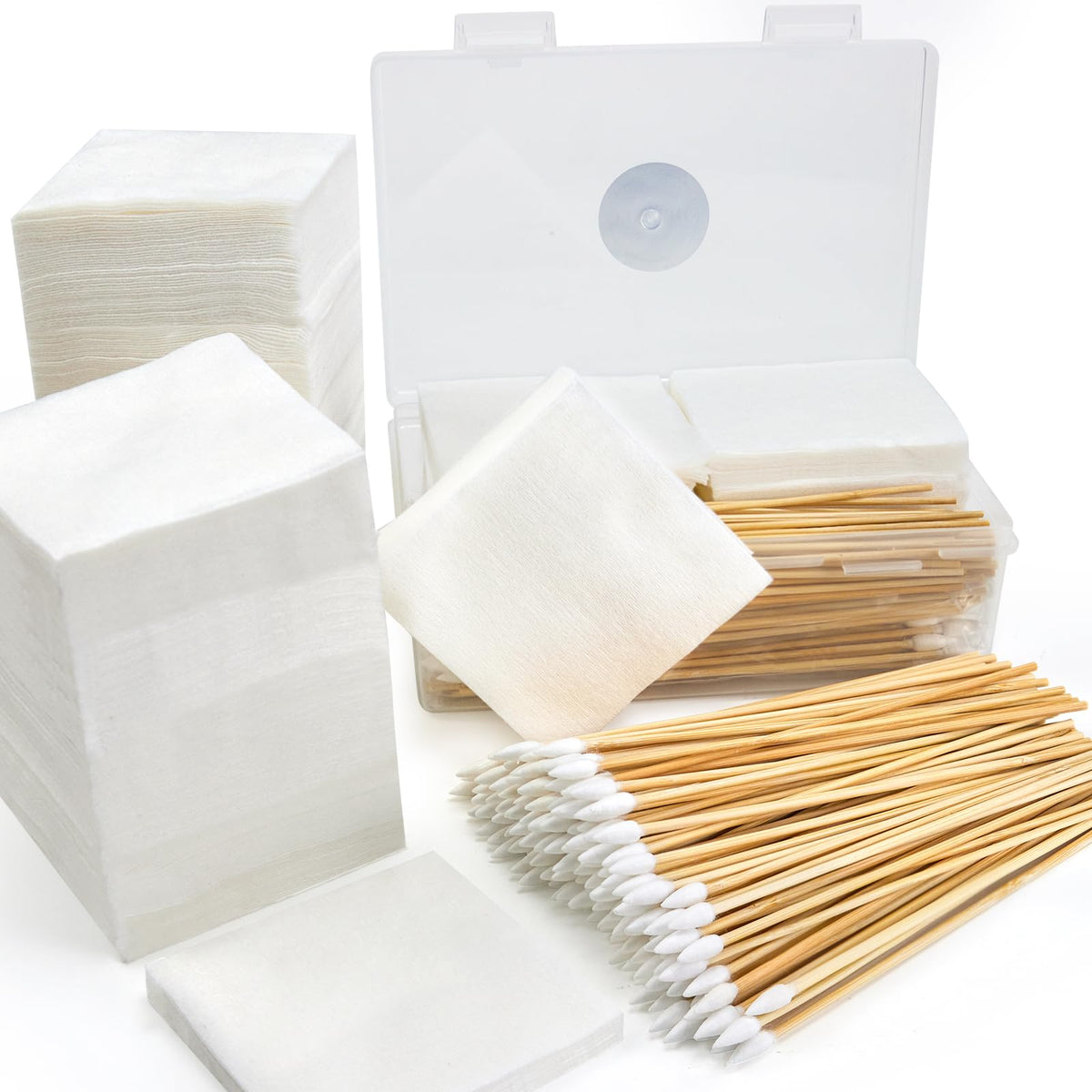 Gun Cleaning Supplies - Gun Cleaning Patches and Long Cotton Swabs Set