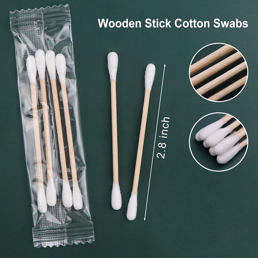 200 Pack Cotton Swabs, Individually Wrapped Cotton Swab