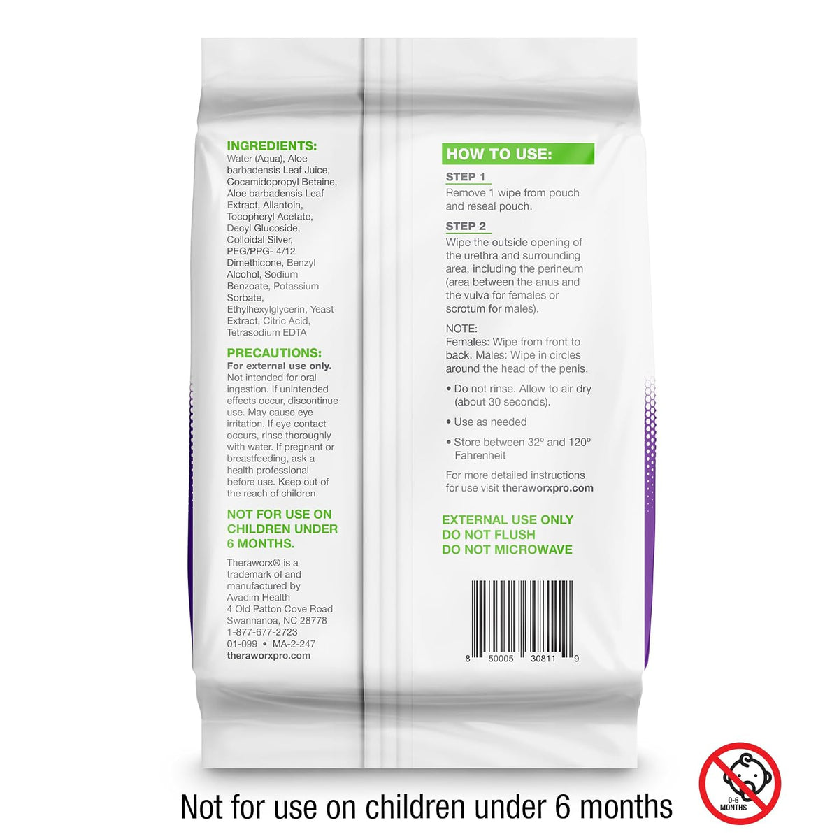 Theraworx Protect Cleansing Wipes - 60 Count (1 pack)