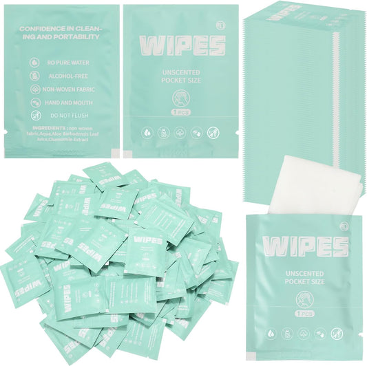 Lounsweer 500 Count Wet Wipes, Light Green