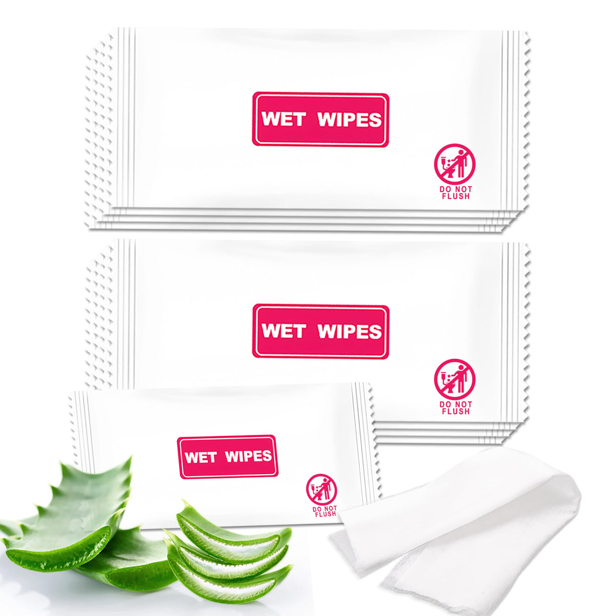 100 Pack Wet Wipes Individually Wrapped, Individual Hand Wipes