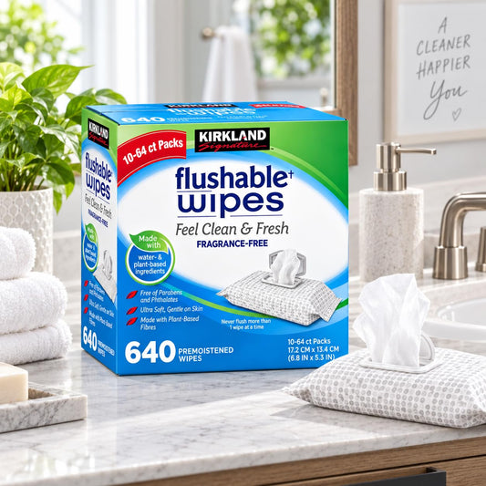Kirkland Signature Kirkland signature moist flushable wipes 632 wipes, 632 count, White