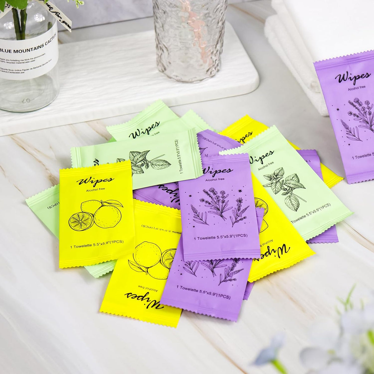 Individual Hand Wipes Wet Wipes Travel Size,Wet Wipes Individually Wrapped