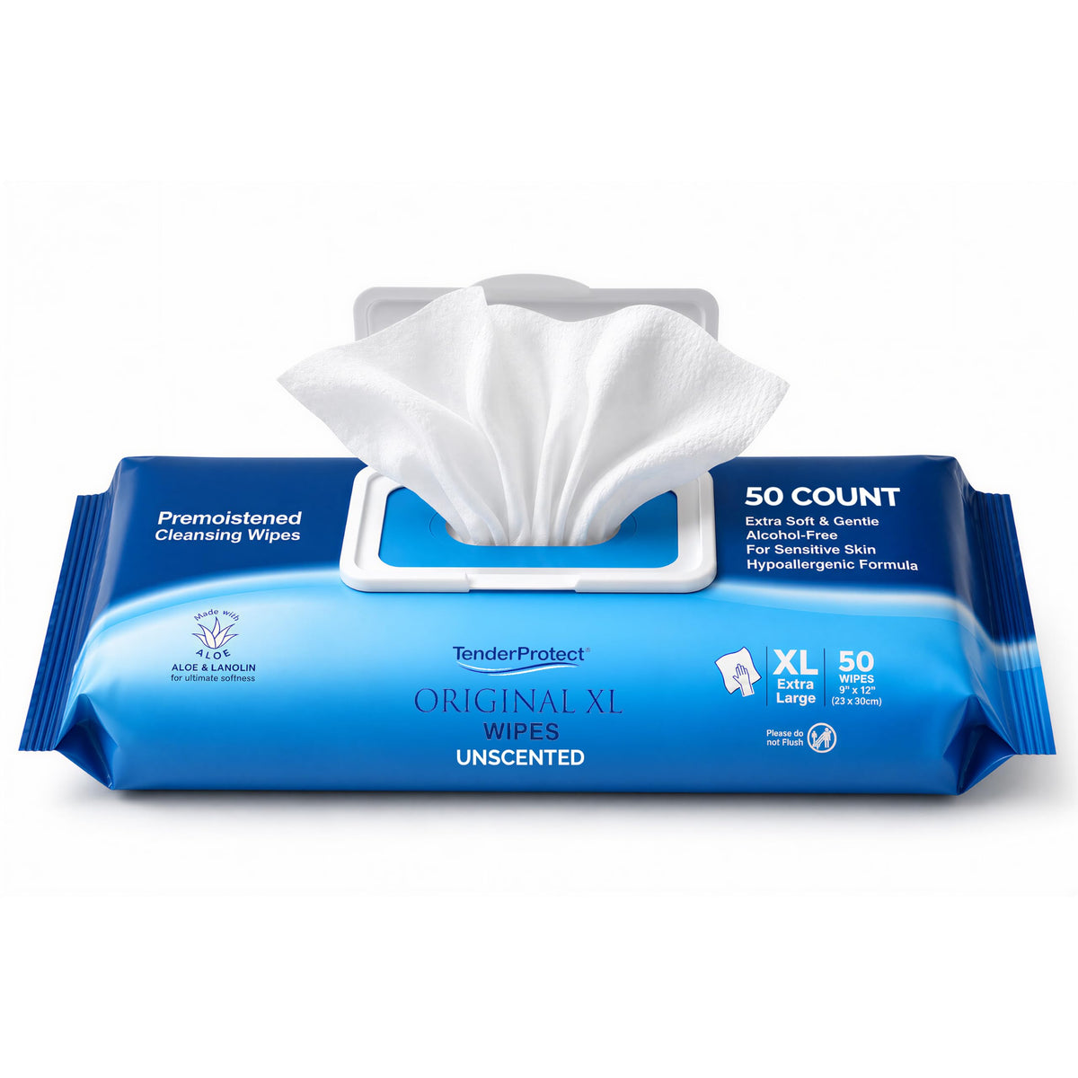 TenderProtect Original XL Incontinence Wipes for Adults with Aloe, 600 Count