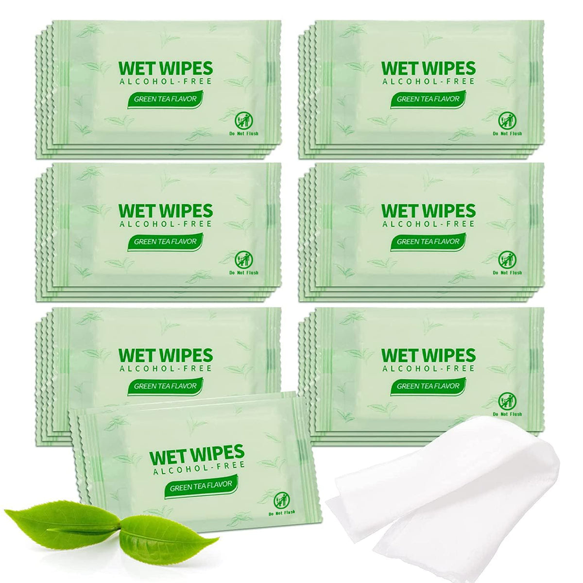 100 Pack Wet Wipes Individually Wrapped, Unscented Travel Hand Wipes