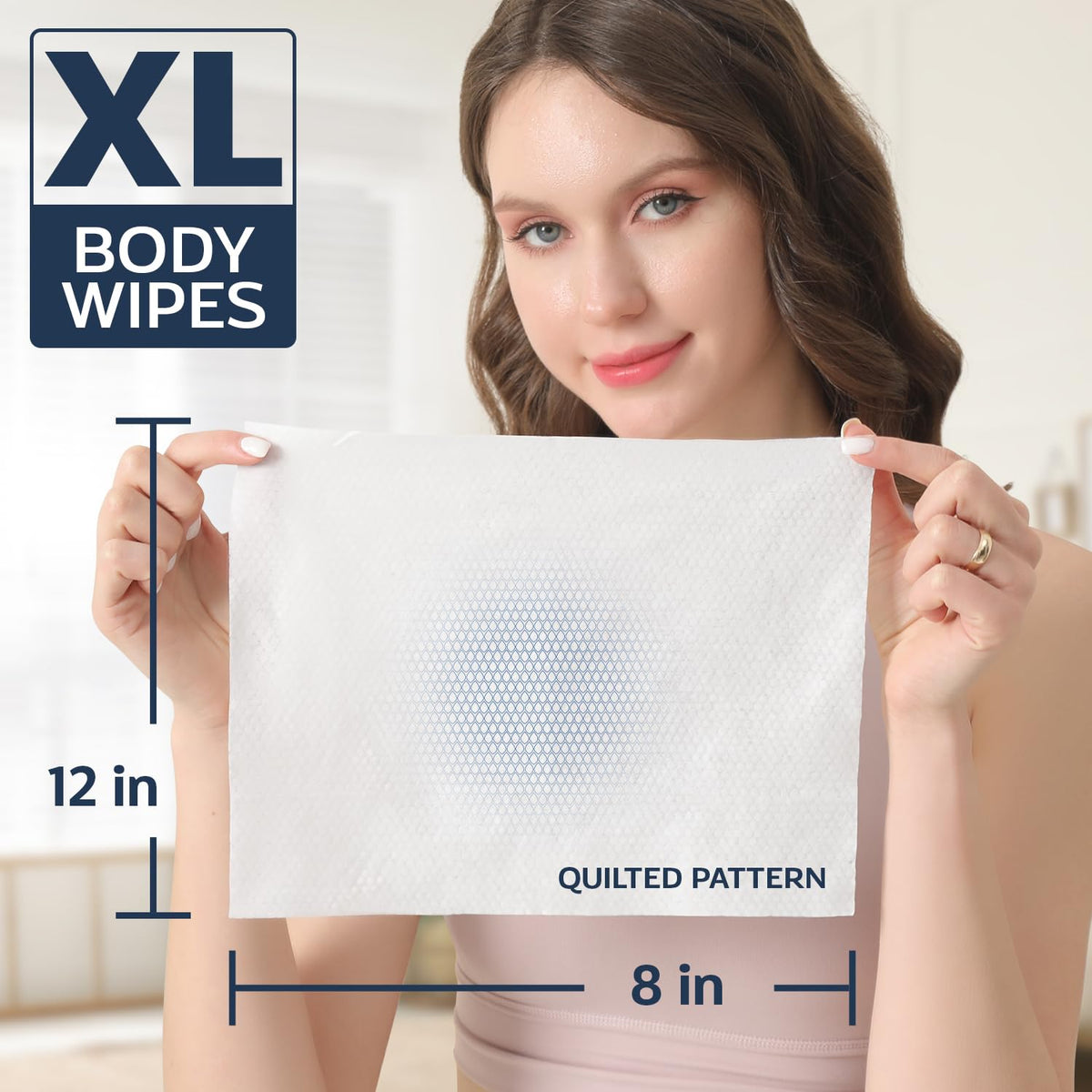 60 XL Shower Wipes - Body Wipes for Adults Bathing No Rinse for Women & Men