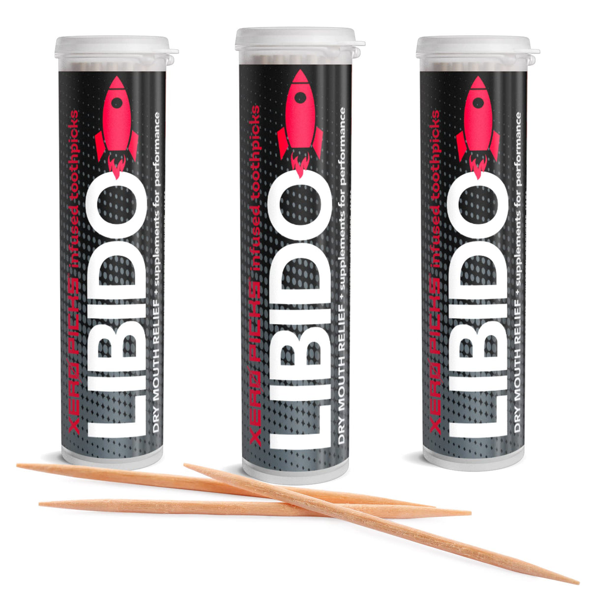 Xero Picks Wellness Flavored Toothpicks - Brain Boost, Immunity, Rest & Relax, Joint Health, and Energy Boost - 100 Picks (Variety, 5 Pack) Kosher - Sugar Free