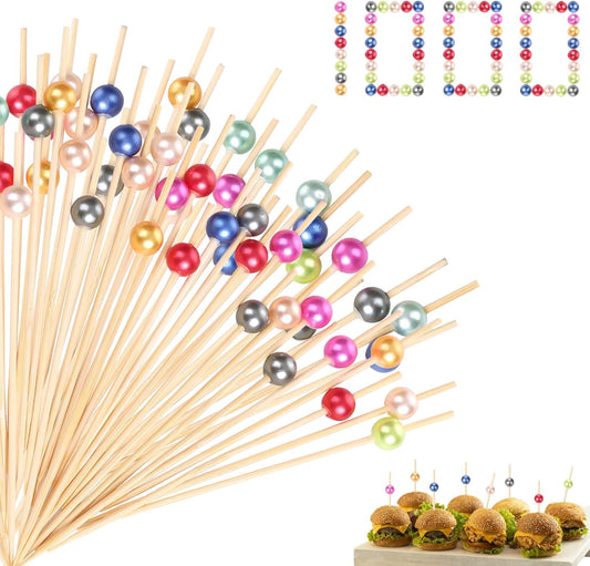 1000 Pcs Cocktail Picks Fancy Toothpicks for Appetizers 4.7'' Long