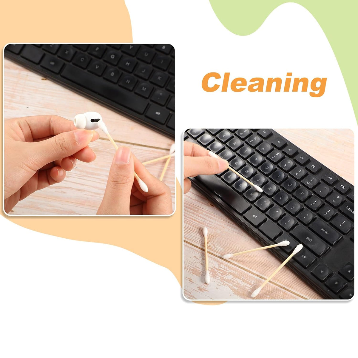 Demissle 1500 Pcs in 30 Packs Travel Size Cotton Swabs Individually Wrapped