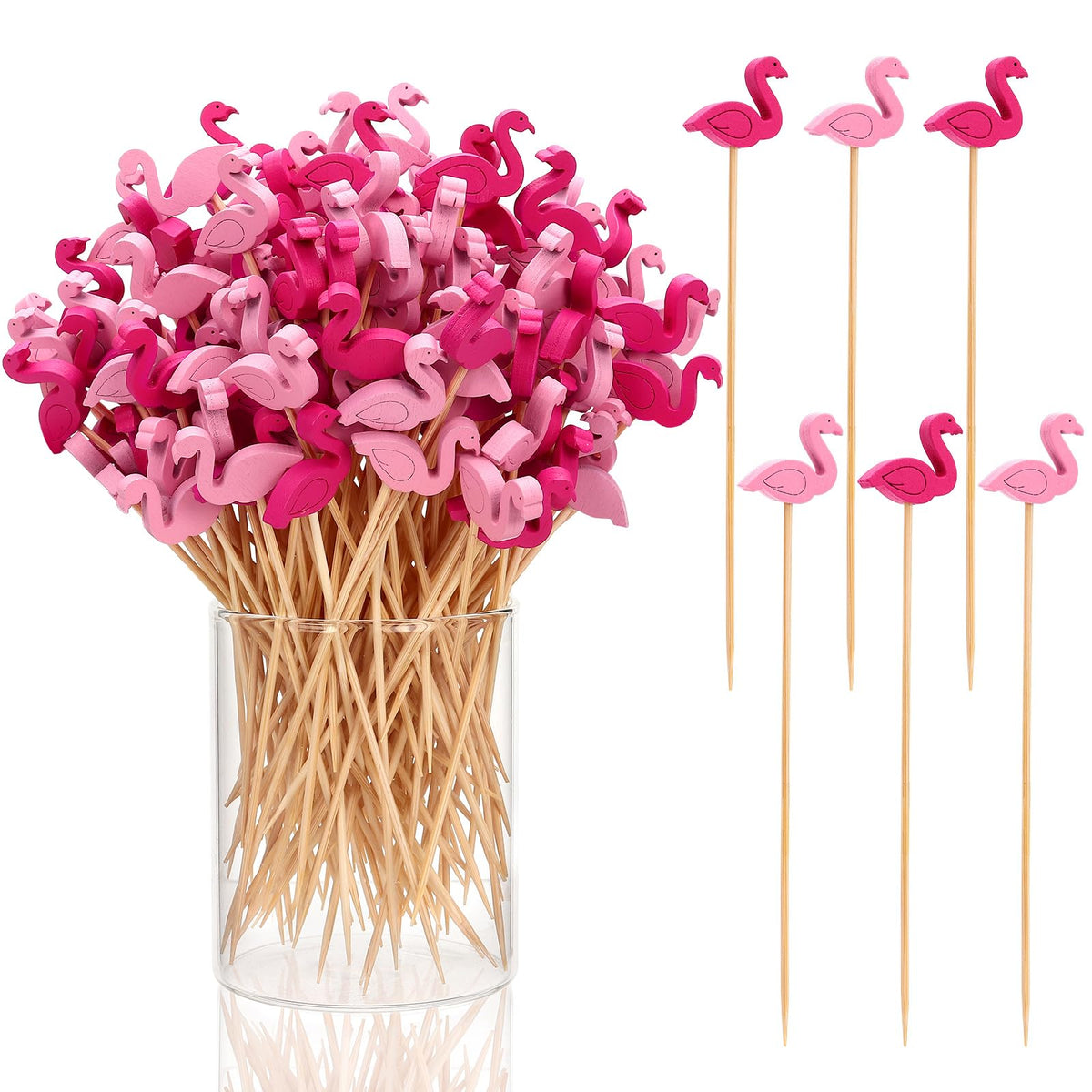50 Pcs Football Toothpicks, 4.72 Inch Football Cocktail Picks for Appetizers, Long Bamboo Toothpicks, Decorative Toothpicks Skewers for Holiday Birthday Party Decorations (Football 3D)