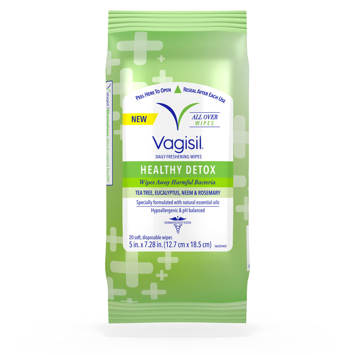 Vagisil Wipes, Anti-Itch Medicated Feminine Vaginal Wipes, Maximum Strength, Instant Relief, 20 Wipes (Pack of 3)