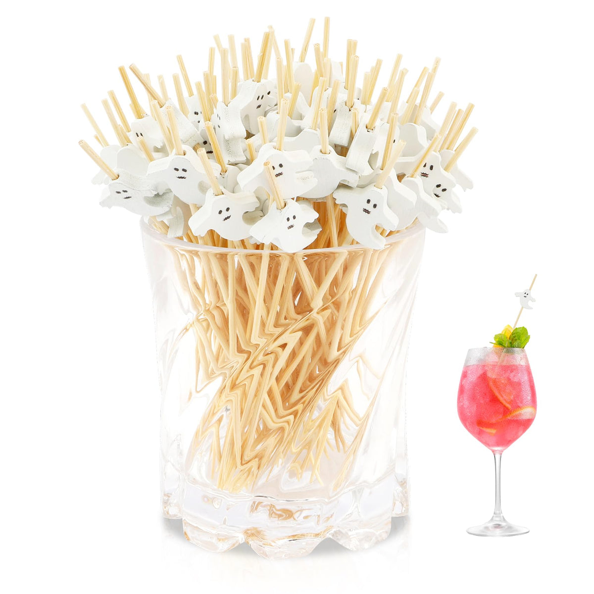 Cocktail Picks Rose Gold Flavored Toothpicks 450PCS 4.7in Fancy Toothpicks for Appetizers Tooth Picks Wooden Cocktail Toothpicks Cocktail Picks for Drinks Long Toothpicks for Charcuterie Boards
