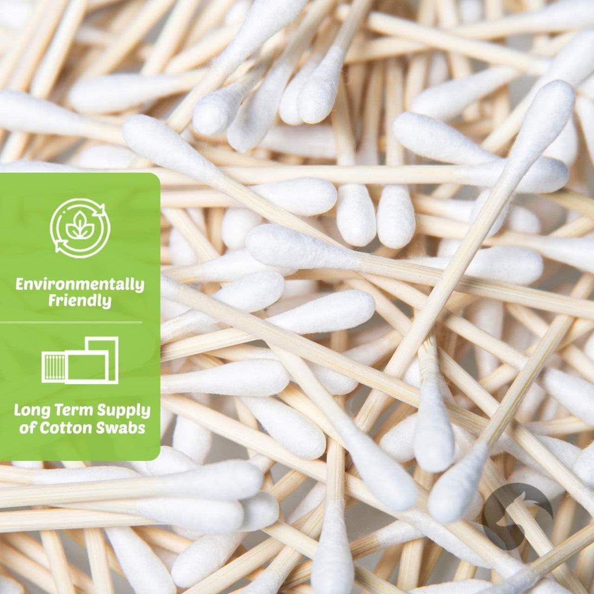 Bamboo Cotton Swabs 2000 Count | Eco-Friendly & Pure Cotton Buds | Double Tipped Sticks | 100% Plant-Based & Natural | Perfect for Makeup & Nail Applications, Arts & Crafts, Removing Dust & Dirt…