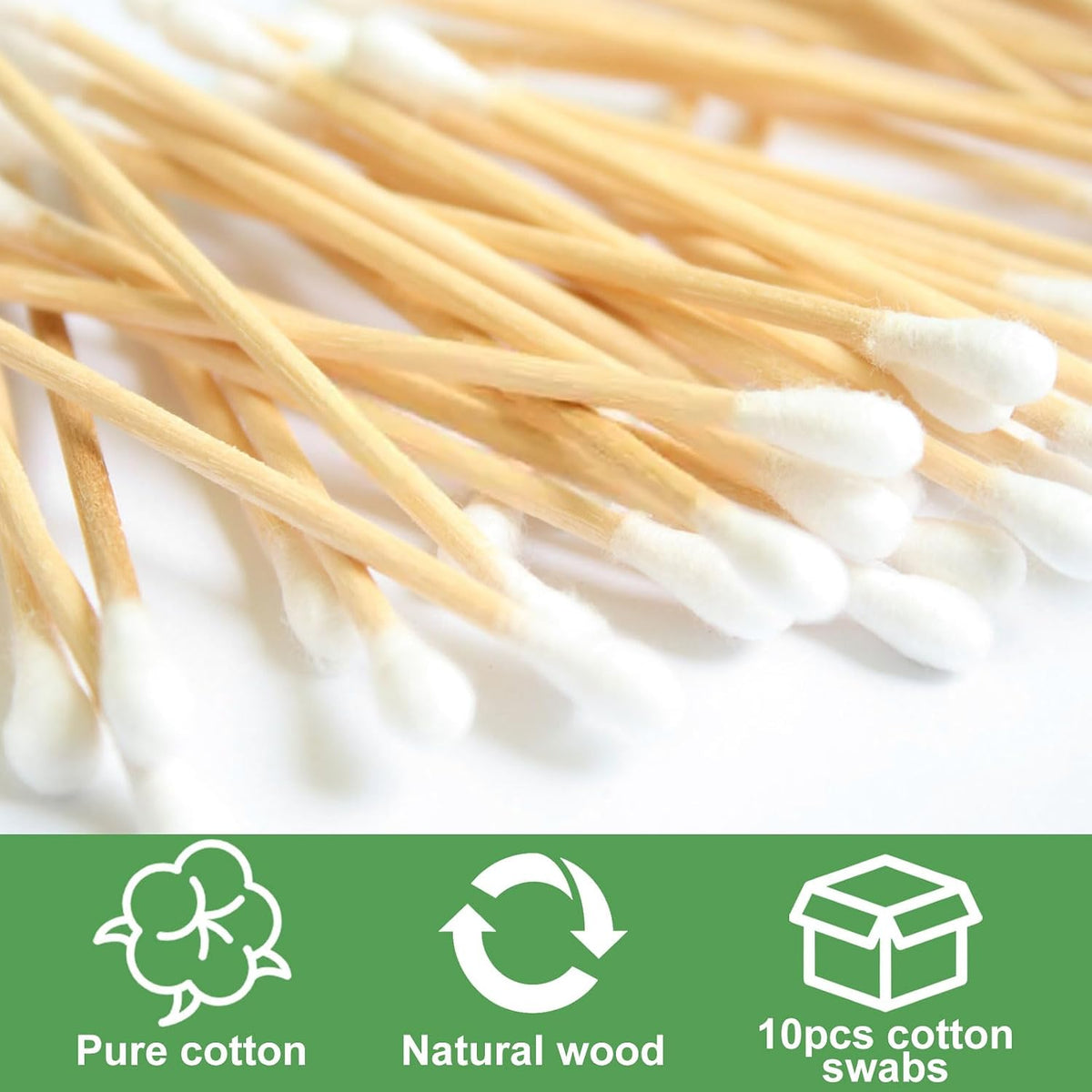 300 Cotton Swabs Travel Size,Individually Wrapped Cotton Swabs Bulk