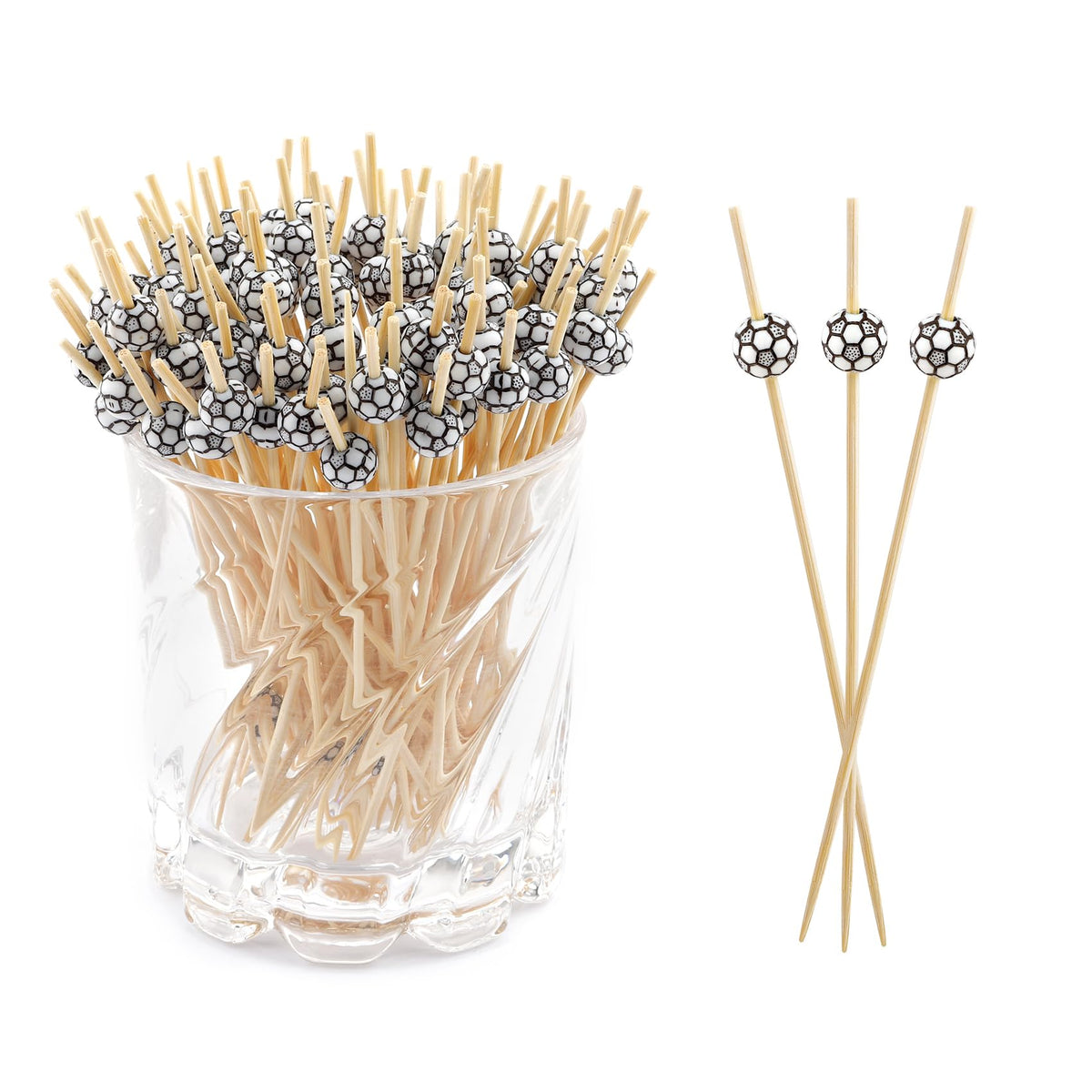 400pcs 4.7inch Cocktail Toothpicks For Drinks Appetizer Toothpicks Decorative Toothpicks Cocktail Sticks For Garnish Toothpicks Wooden White Pearl Party Toothpicks For Homecoming, Bachelor Party