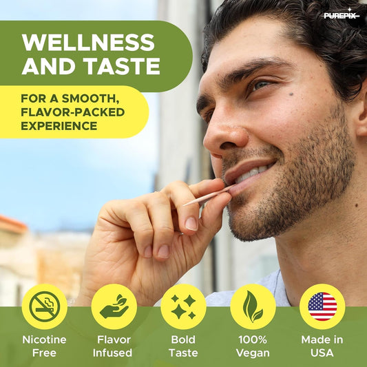 PurePix Mullein Pix Flavored Toothpicks, 5-Flavor Variety Pack