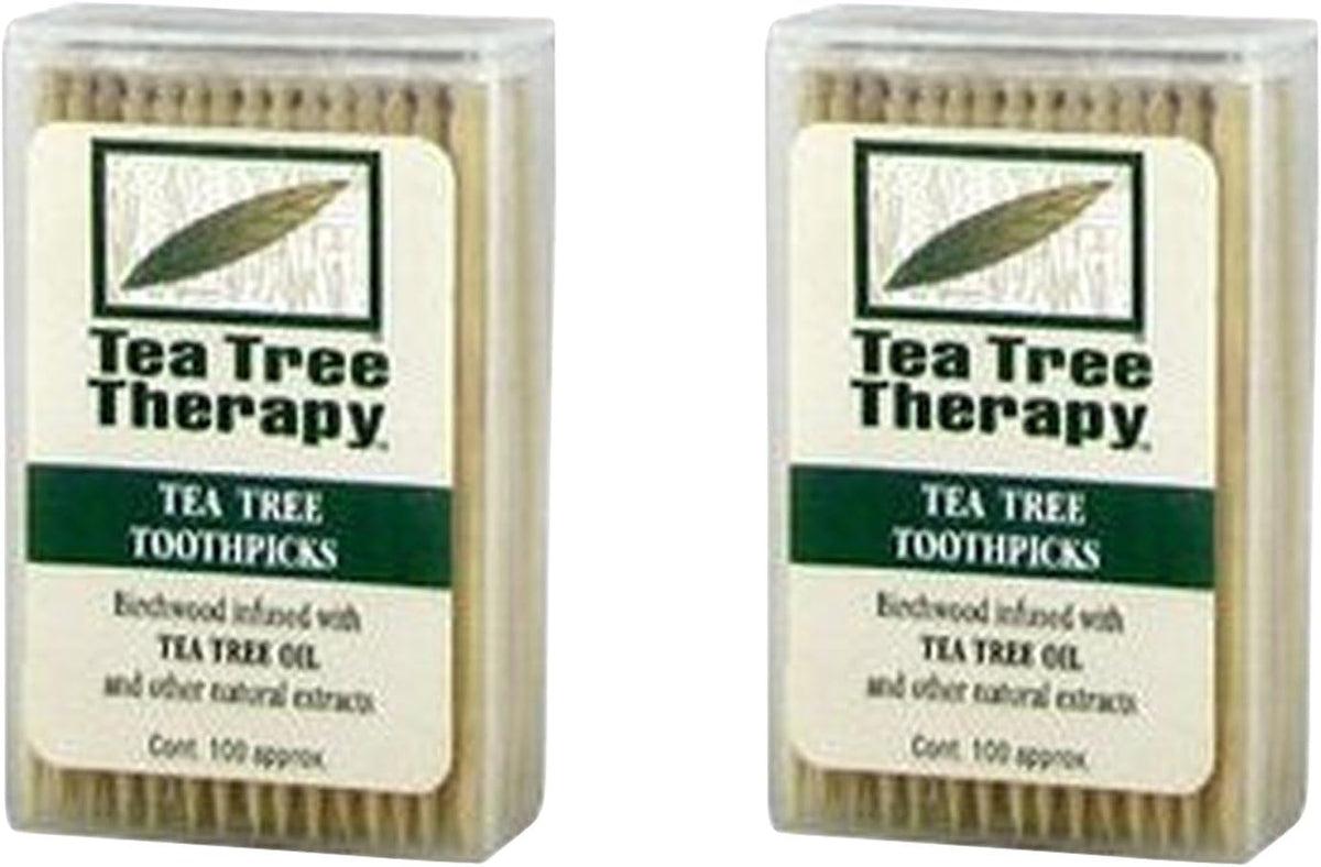 Tea Tree Therapy - Tea Tree & Menthol Toothpicks (100 Count) (2-Pack)