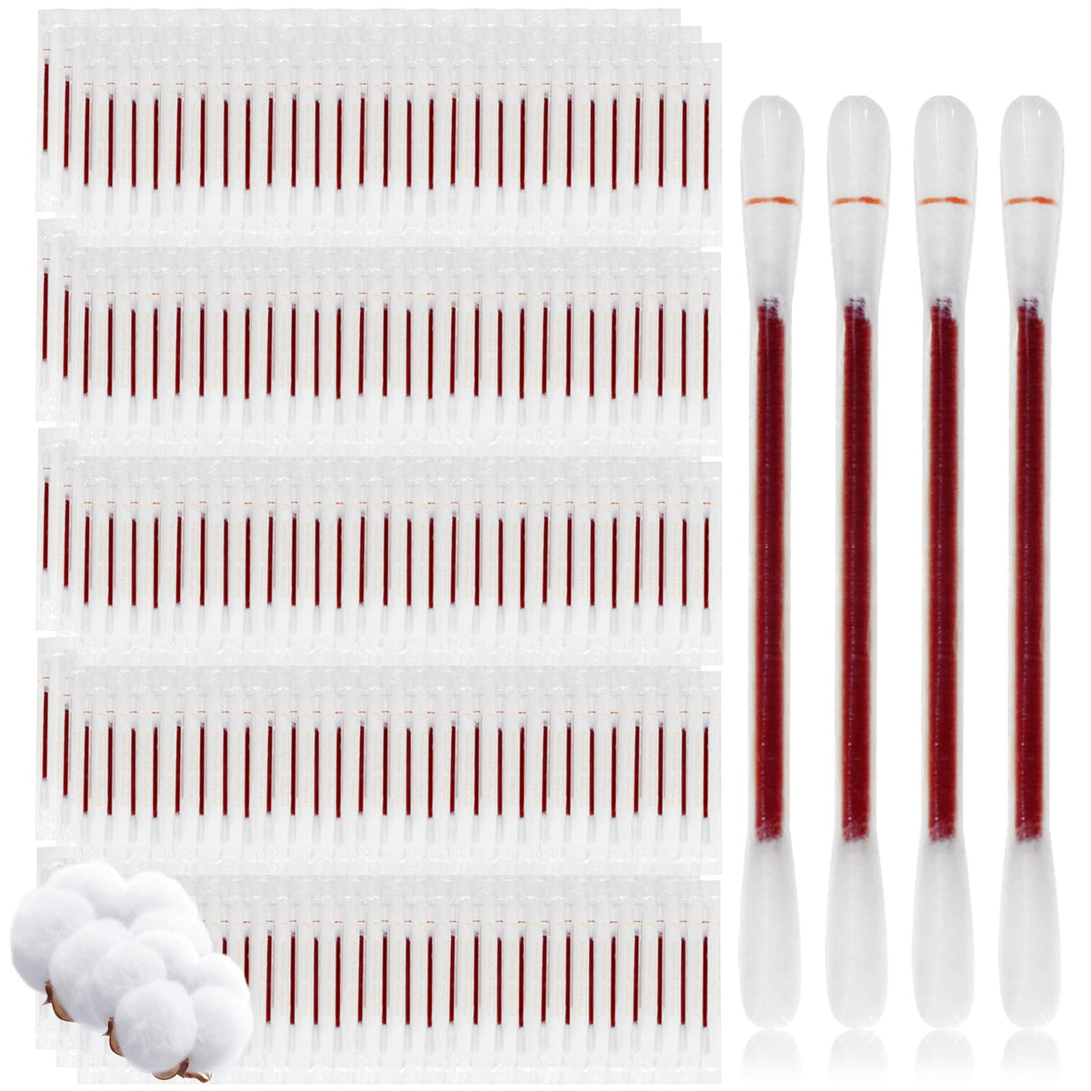 Disposable Iodine Cotton Swabs, Individually Wrapped Bulk (White 400)