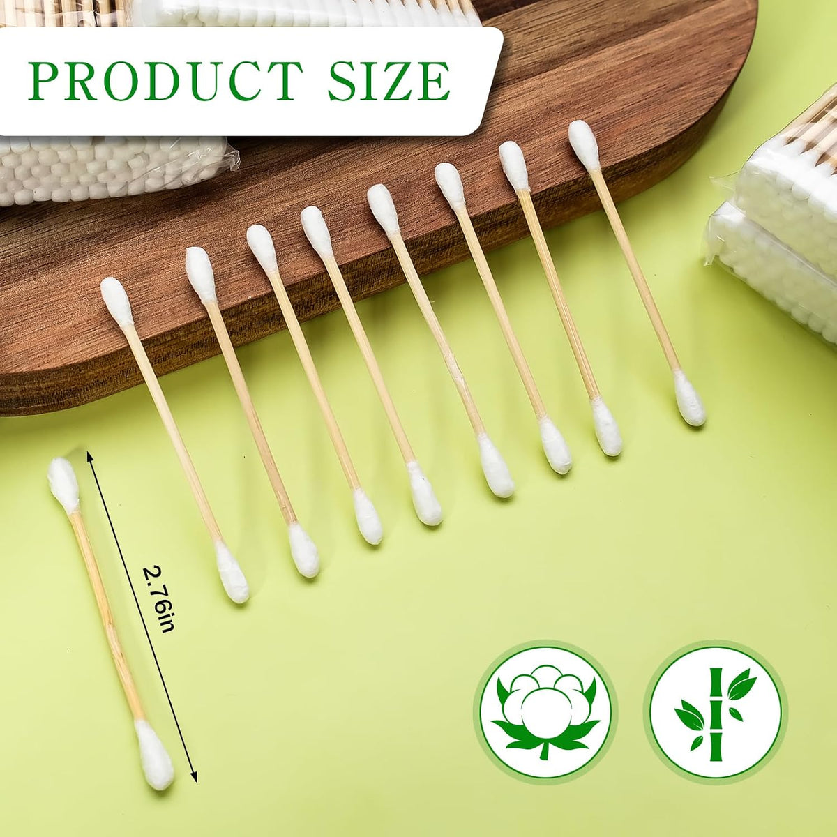 11000 Pcs Double Round Cotton Swabs Bulk Travel Size Cotton Buds with Wooden Sticks for Ear Cleaning, Makeup, Daily Use, Pet Care, Arts Crafts