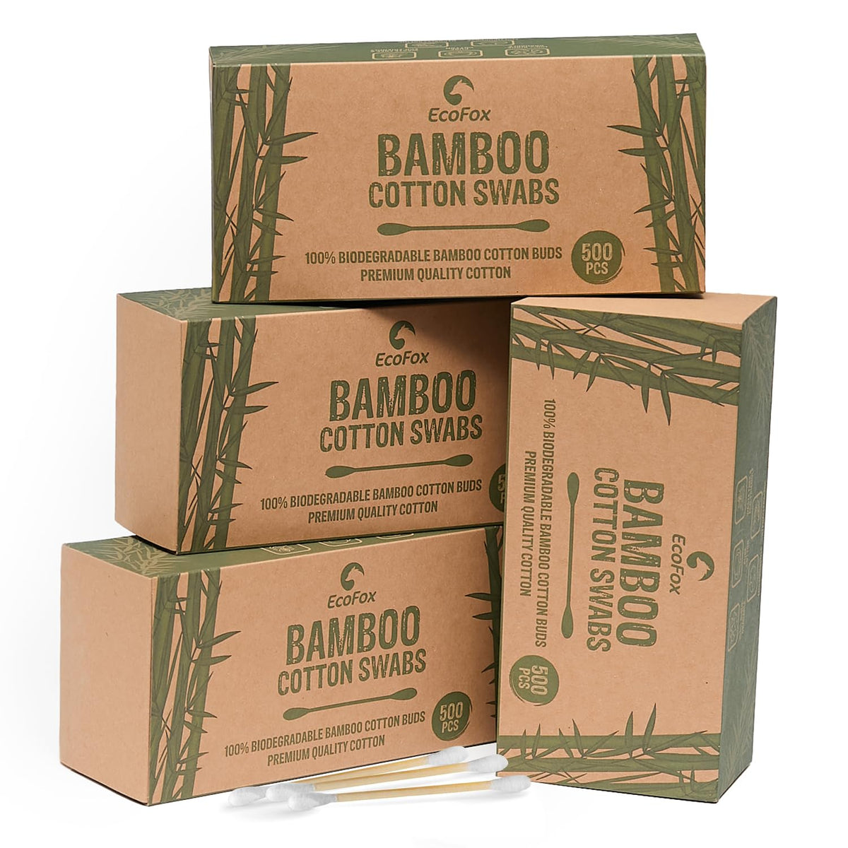 Bamboo Cotton Swabs 1000 Count | Eco-Friendly & Pure Cotton Buds | Double Tipped Sticks | 100% Plant-Based & Natural | Perfect for Makeup & Nail Applications, Arts & Crafts, Removing Dust & Dirt…