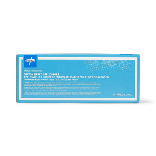 Medline Sterile Cotton-Tipped Wood Applicator, 6", Ideal for Application of Medication, Cleaning Skin, Arts & Craft and More (Pack of 200)