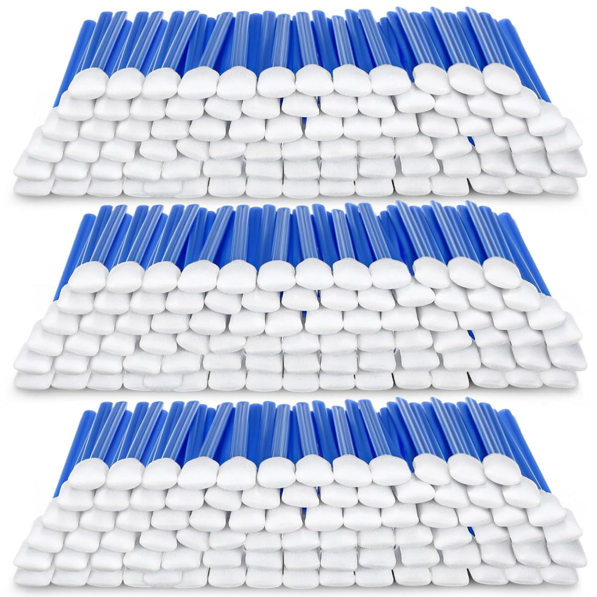 Dunzy 300 Pcs Foam Cleaning Swabs, Blue Rectangle Sponge Tips for Printers