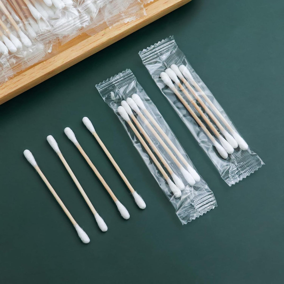 200 Pack Cotton Swabs, Individually Wrapped Cotton Swab