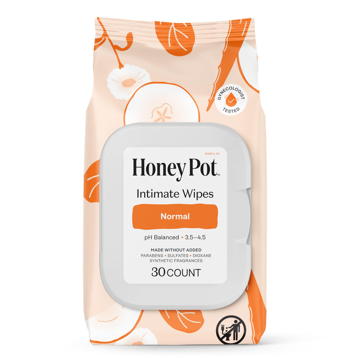 The Honey Pot Company - Feminine Wipes - Sensitive - Individually Wrapped