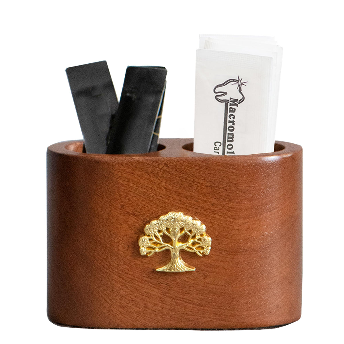 Wooden Toothpick Holder,Solid Wood Floss Pick Holder for Restaurant