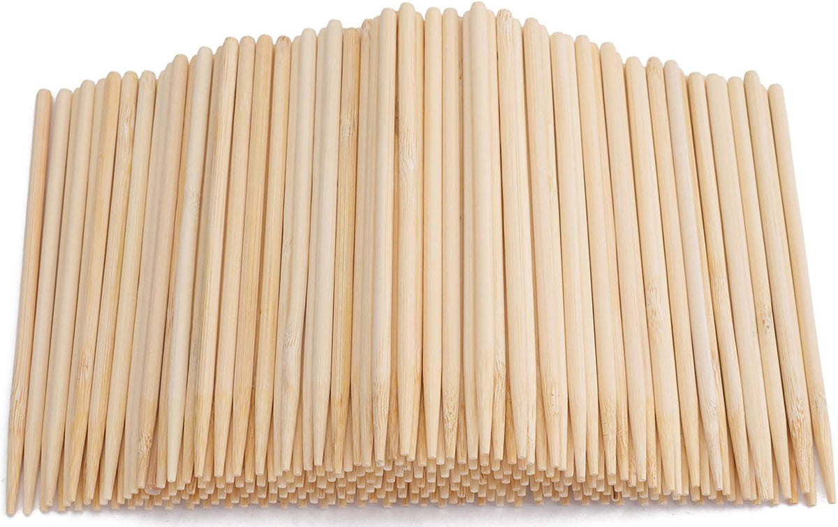 Yesland 1000 Pack Candy Apple Sticks - 5.5 Inch 5mm Sturdy Bamboo Sticks for Caramel - Wooden Skewer Sticks for BBQ, Corn Dog, Corn Cob, Cookie, Lollipop & Kabob