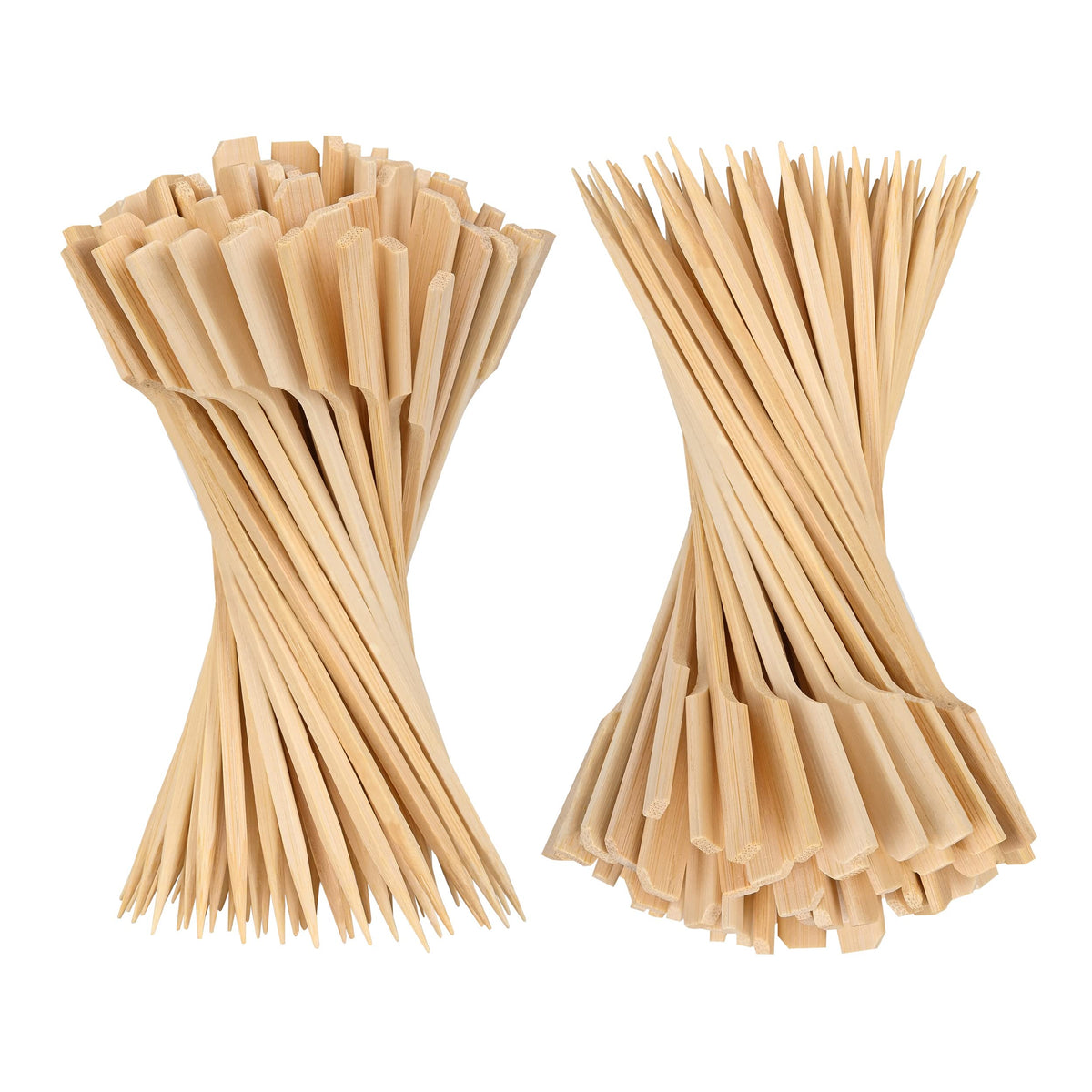 4.7 Inch Bamboo Skewers, 300 PCS Bamboo Paddle Wood Picks, Toothpicks for Appetizers, Cocktail Picks for Drinks, Food Picks, BBQ, Sandwich, Barbecue Snacks.