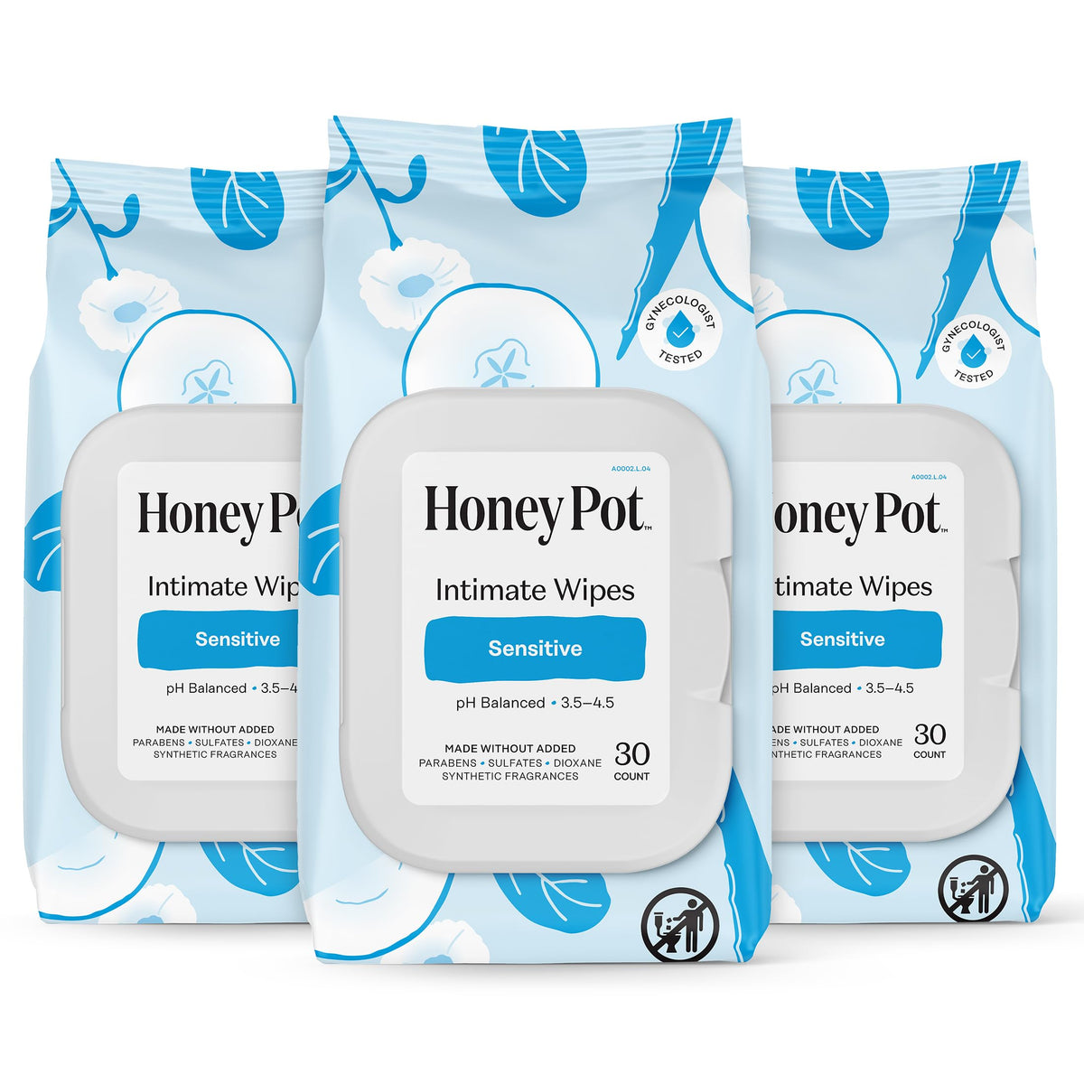 The Honey Pot Company - Feminine Wipes - Sensitive - Individually Wrapped