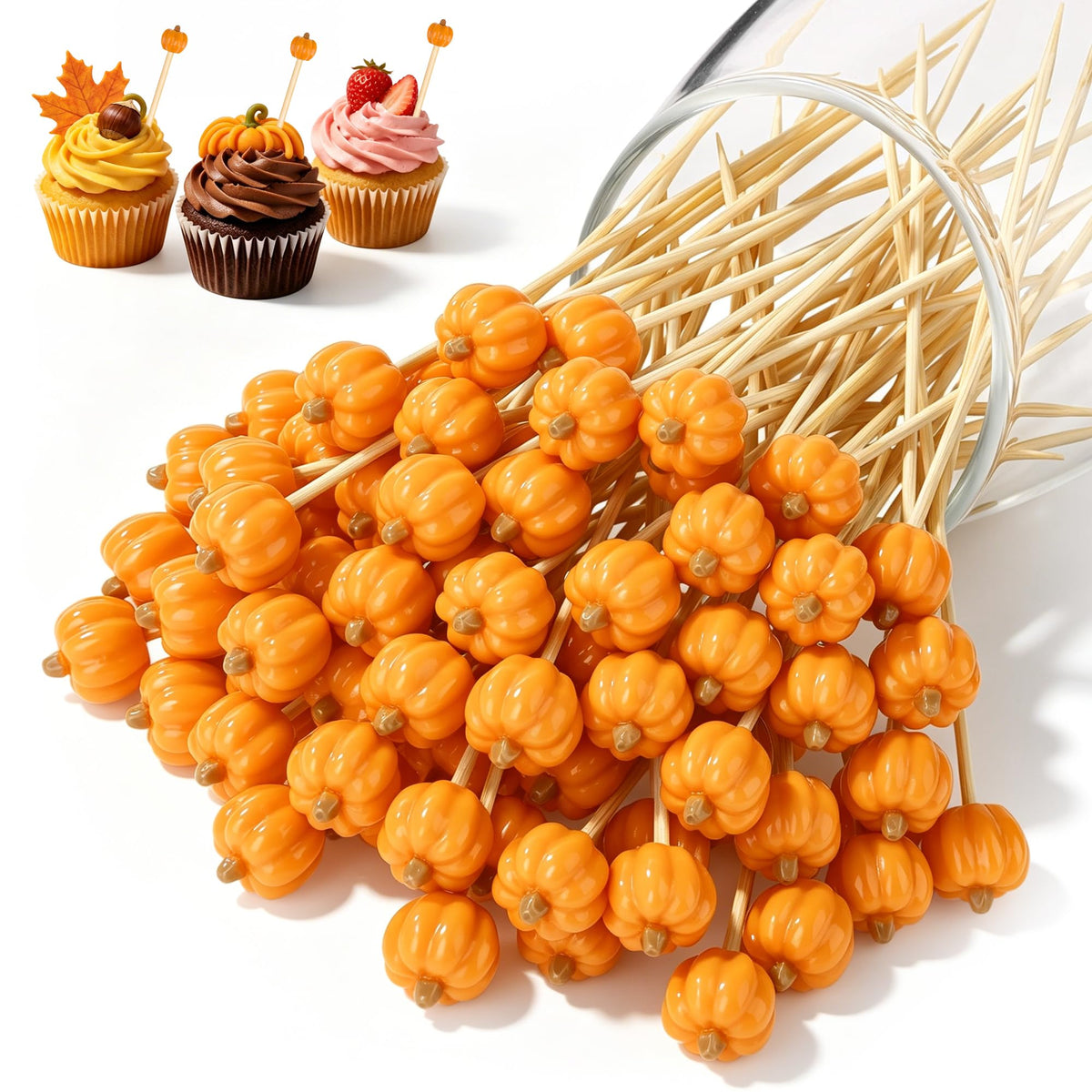 Aodaer 100 Pcs Golf Toothpicks 4.7 Inch Golf Cocktail Picks Skewers