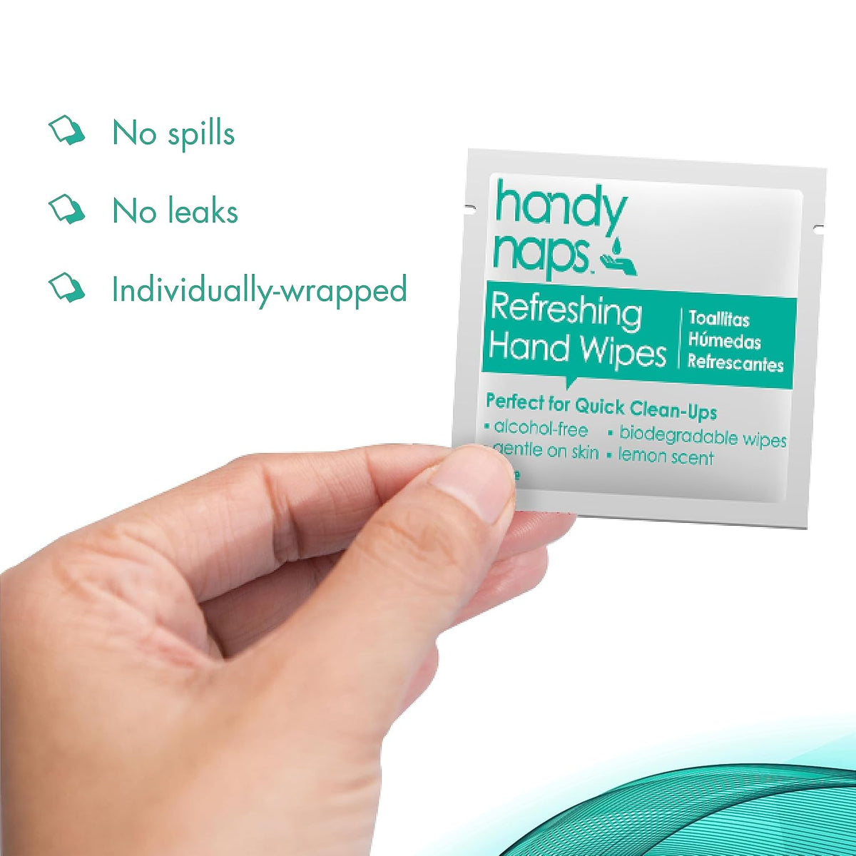 Handynaps Refreshing Hand Wipes, Alcohol-Free, Chemical-Free, 1000 Count
