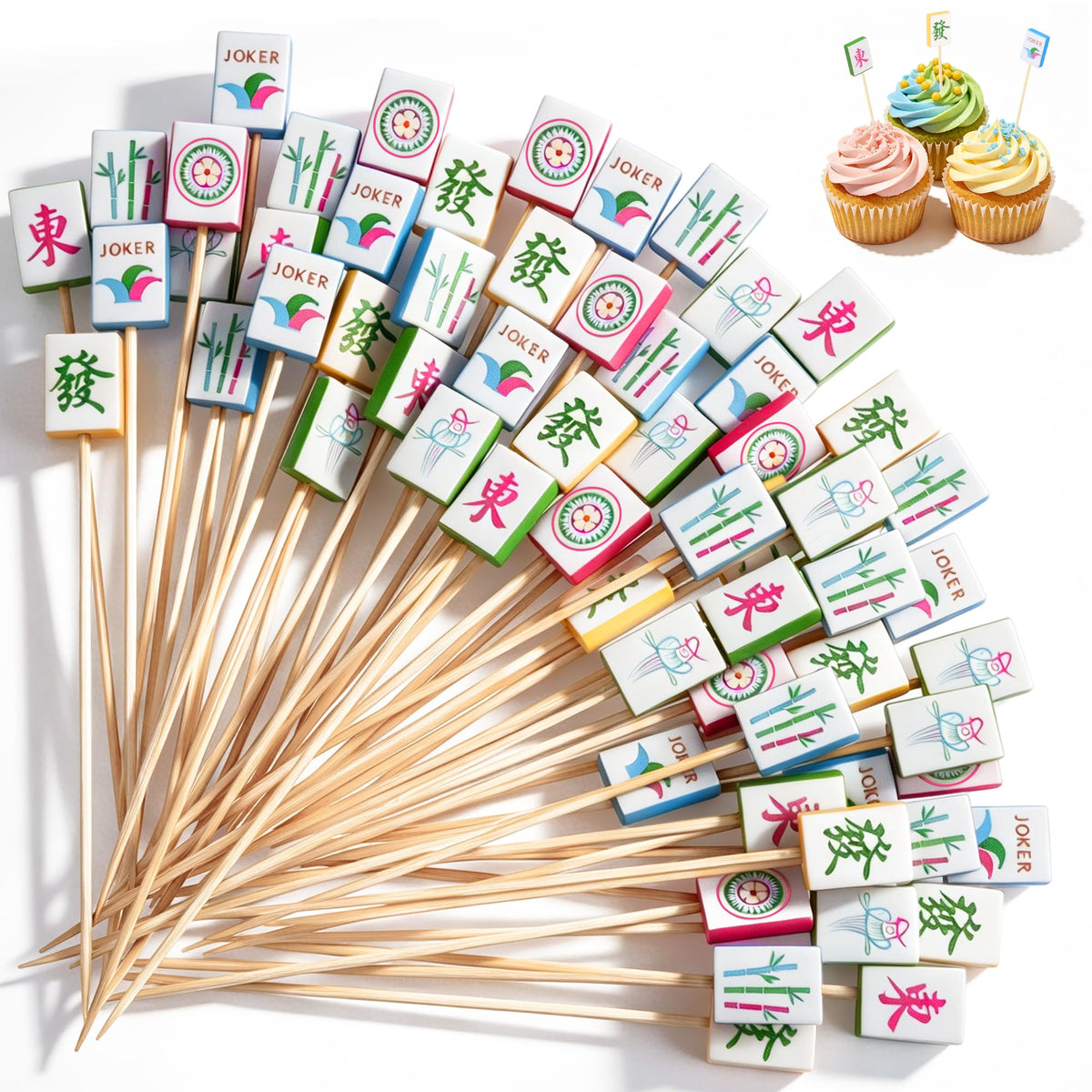 Aodaer 100 Pcs Golf Toothpicks 4.7 Inch Golf Cocktail Picks Skewers