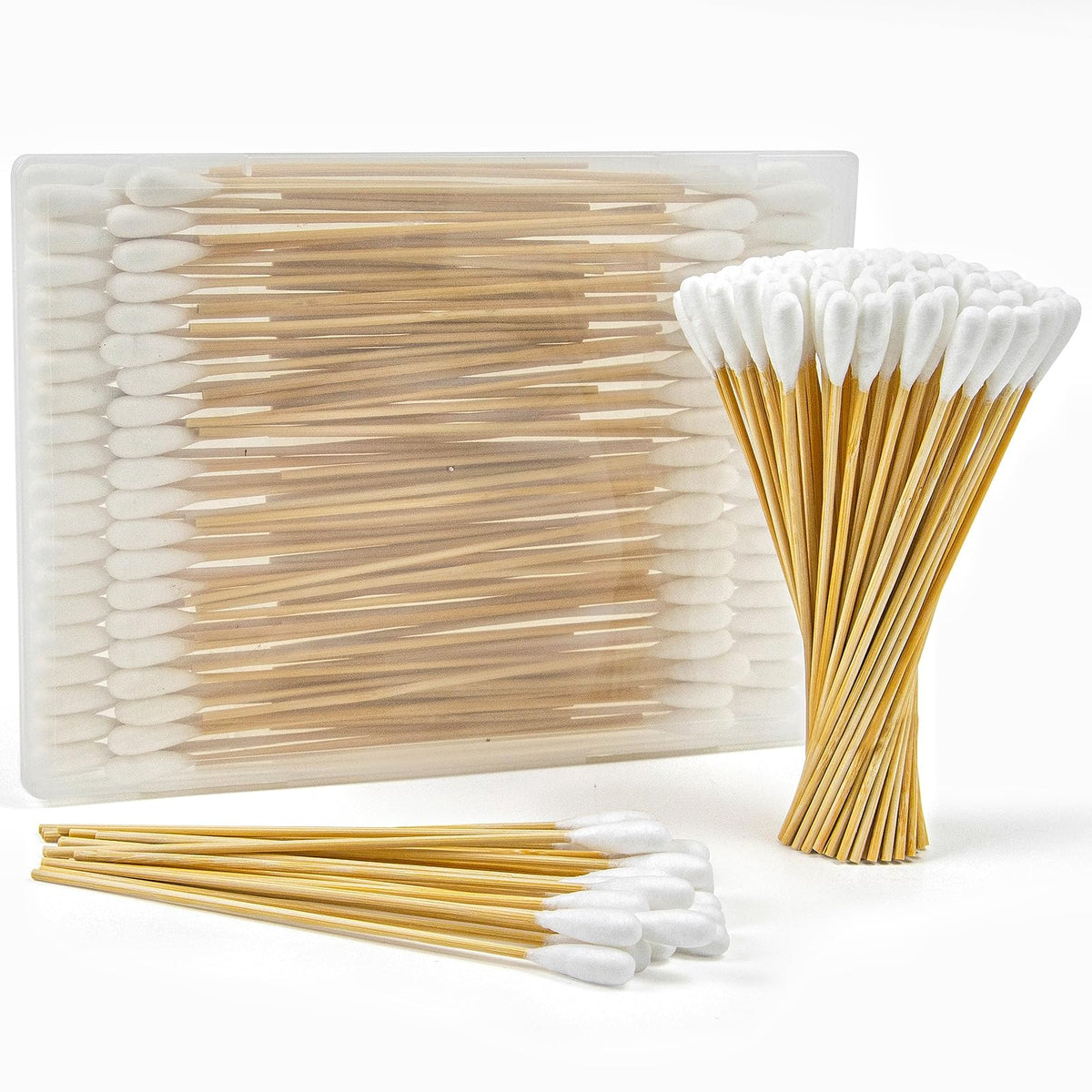 200pcs Dog Ear Swabs, Large Cotton Buds for Dog Ear Cleaning, Pet Care