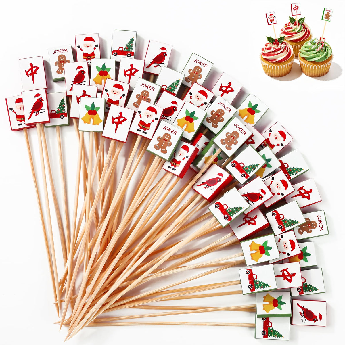 Aodaer 100 Pcs Golf Toothpicks 4.7 Inch Golf Cocktail Picks Skewers