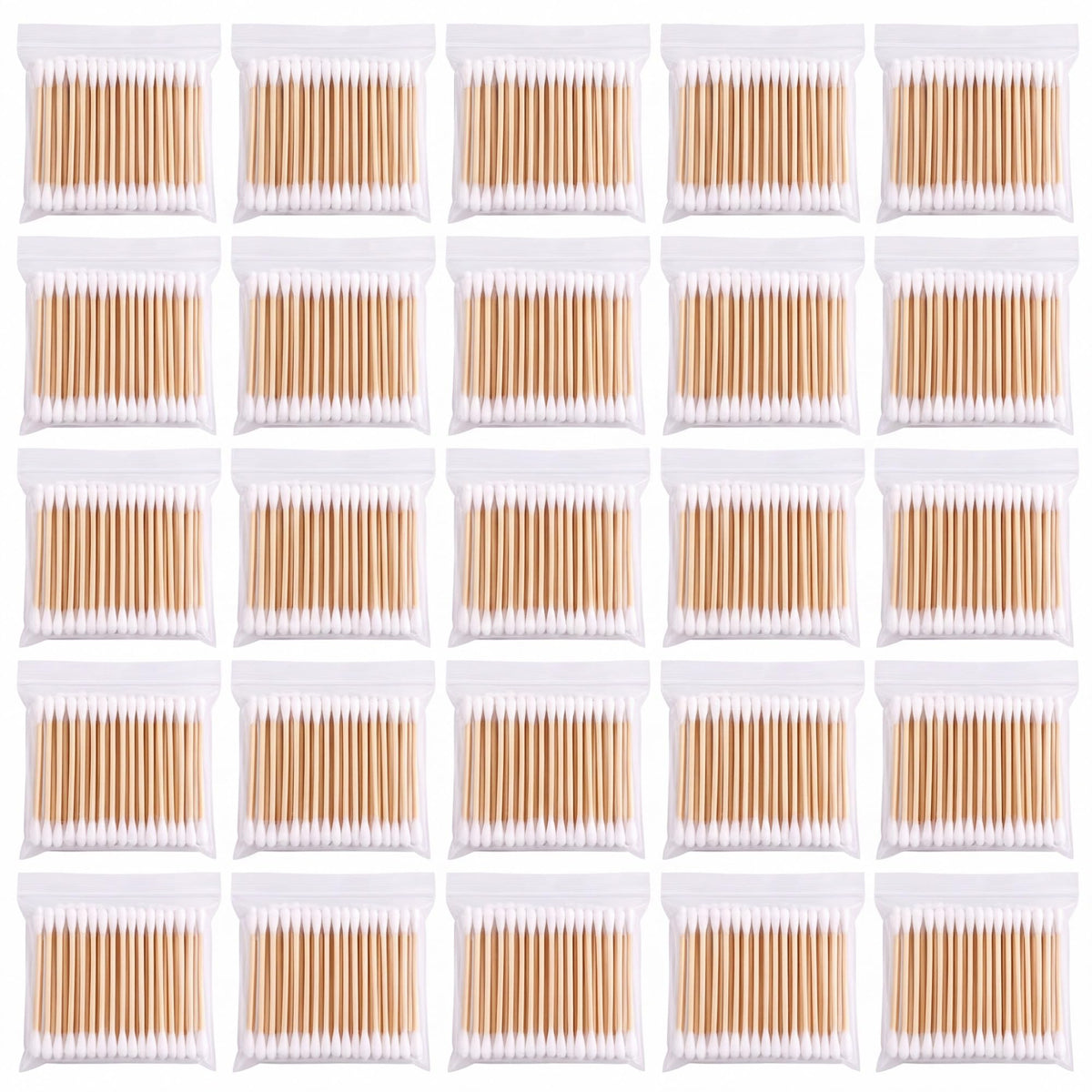 5000 Count Bamboo Cotton Swabs Double Round Buds for Makeup
